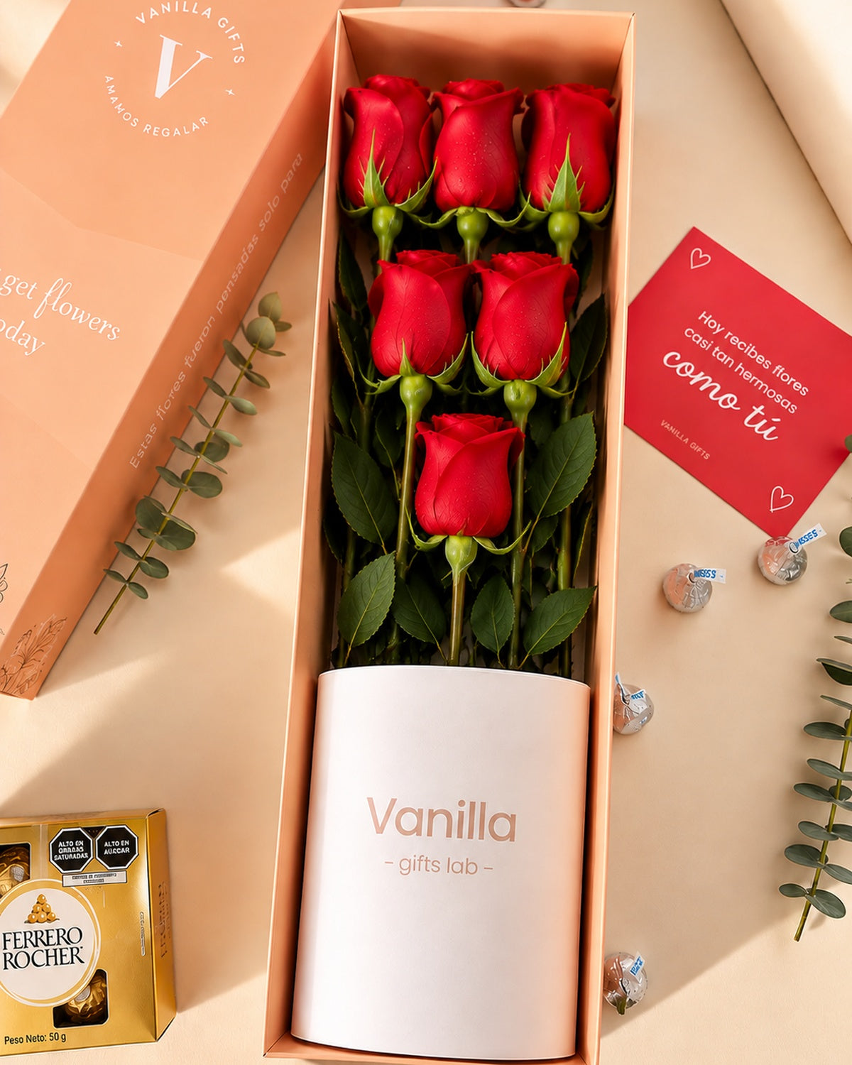 Rose Box - 6 rosas